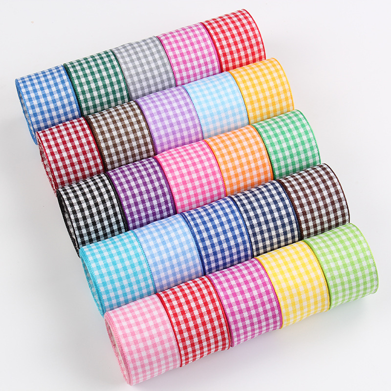 Velvet Ribbon Roll - 5Yards/Roll Plaid Ribbons Grosgrain Ribbon Gift