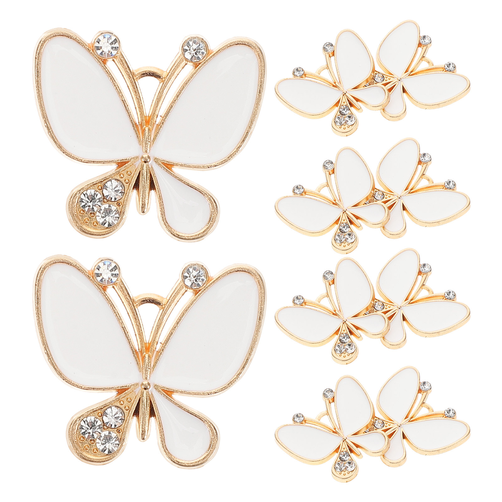 Embellish Craft - 30pcs Phone Shell Decorations Butterfly Rhinestone