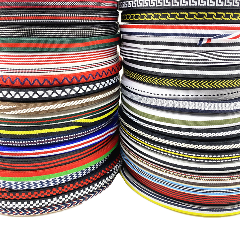 Velvet Ribbon Roll - 10mm Jacquard Ribbon Polyester Cotton Tape