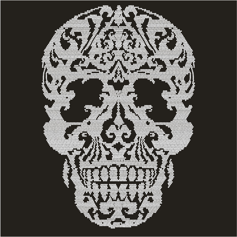 Skull Hotfix Strass Motif Cust - Hotfix Rhinestone Sheet บทวิจารณ์และราคา