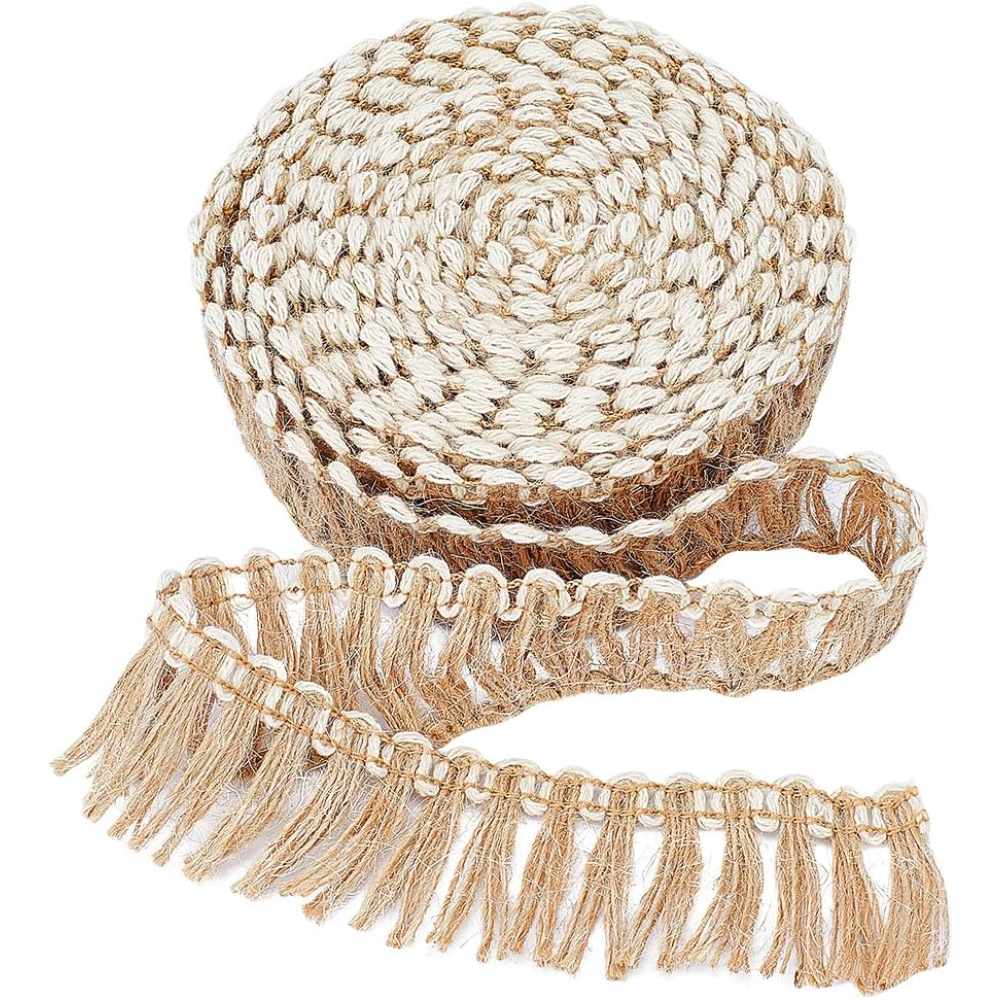 5 Meters Burlap Fringe Tassel  - Tassel Fringe Trim บทวิจารณ์และราคา