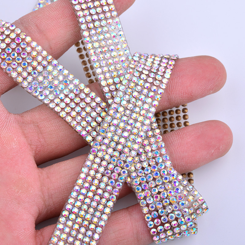 JUNAO 5Yard Crystal AB Rhinest - Crystal Mesh Fabric บทวิจารณ์และราคา