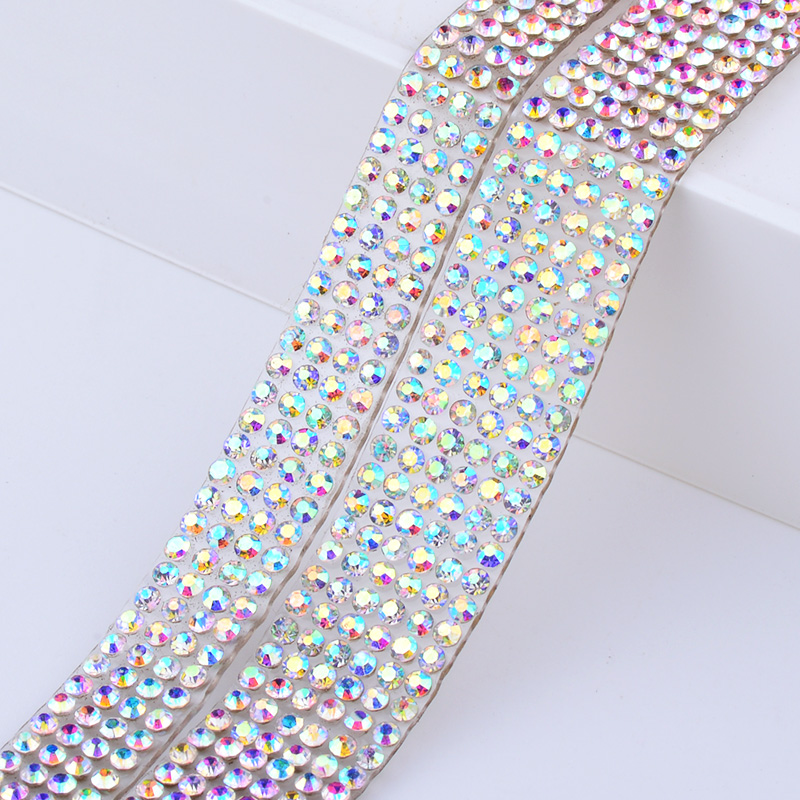 JUNAO 5Yard Crystal AB Rhinest - Crystal Mesh Fabric บทวิจารณ์และราคา