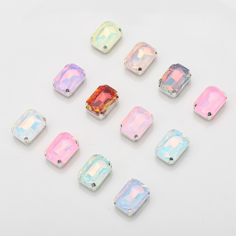 10 Pcs 10x14mm Sew On Rhinesto - Sew On Rhinestone บทวิจารณ์และราคา