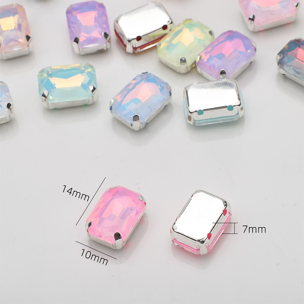 10 Pcs 10x14mm Sew On Rhinesto - Sew On Rhinestone บทวิจารณ์และราคา