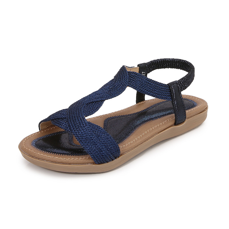 Ladies Summer Sandals Fashion  - Sew On Rhinestone บทวิจารณ์และราคา
