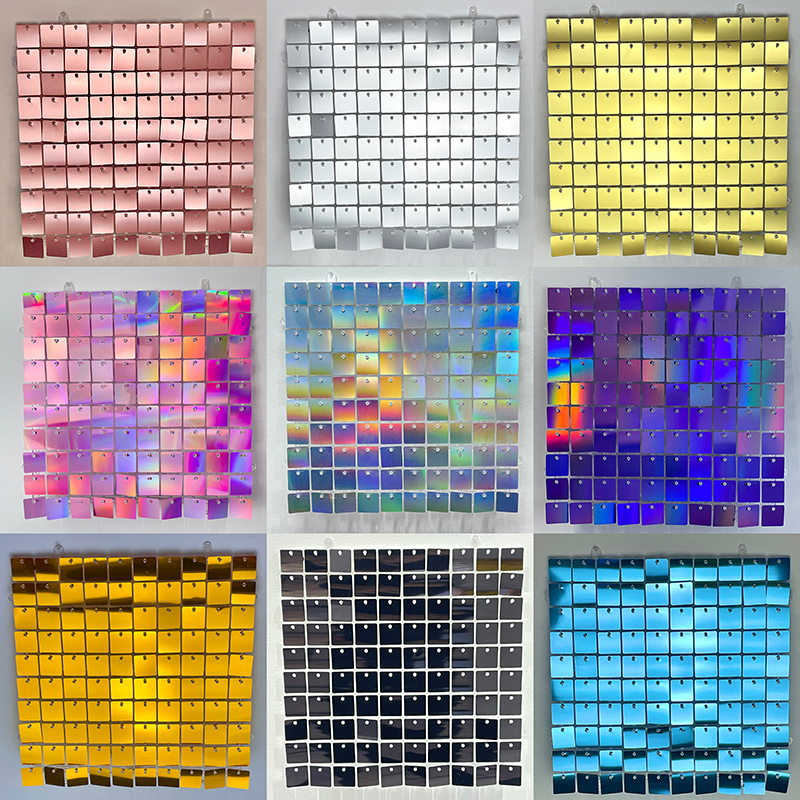 18 Pcs Sequin Panel Background - Sequin Fabric Panel บทวิจารณ์และราคา