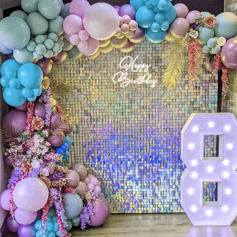 18 Pcs Sequin Panel Background - Sequin Fabric Panel บทวิจารณ์และราคา