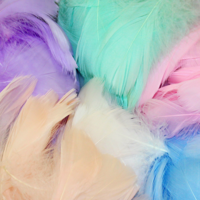 100pcs Natural Goose Feathers  - Feather Trim Marabou บทวิจารณ์และราคา