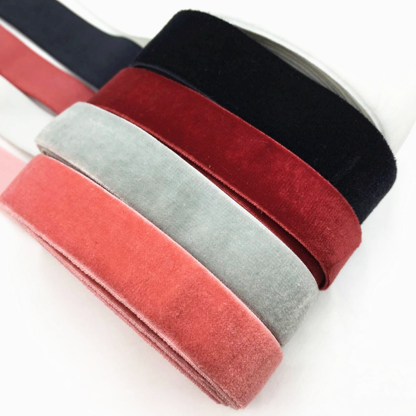 15mm 5Yards Velvet Elastic Ban - Velvet Ribbon Roll บทวิจารณ์และราคา