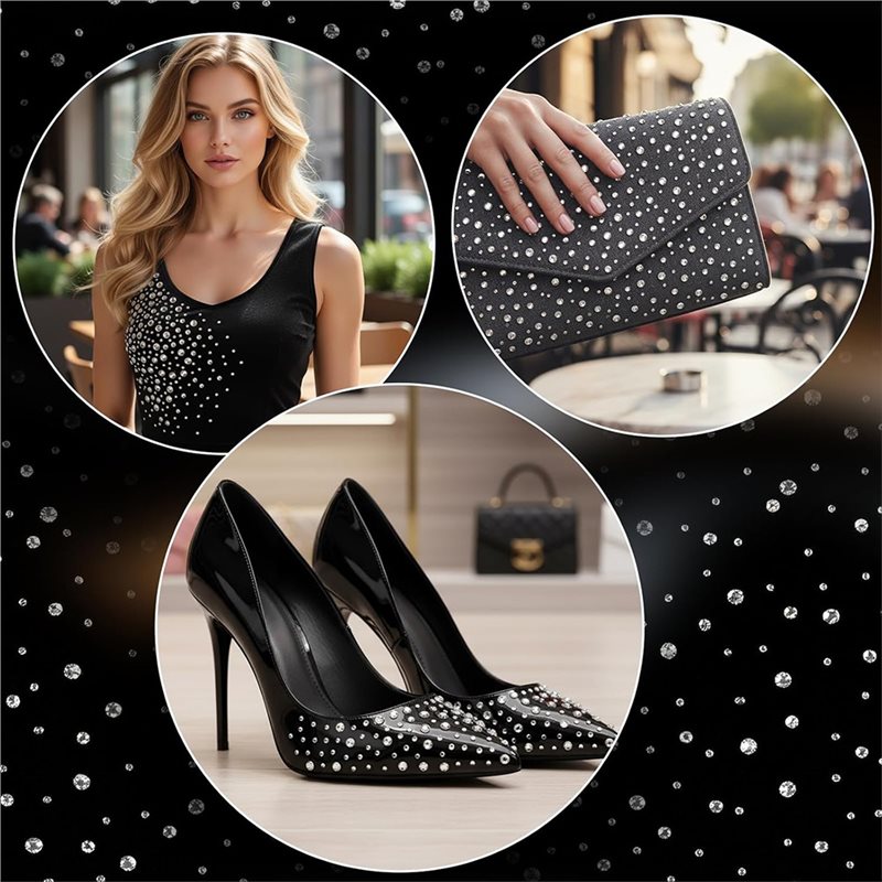 A64Z Rhinestone Sheets 10 Iron - Hotfix Rhinestone Sheet บทวิจารณ์และราคา