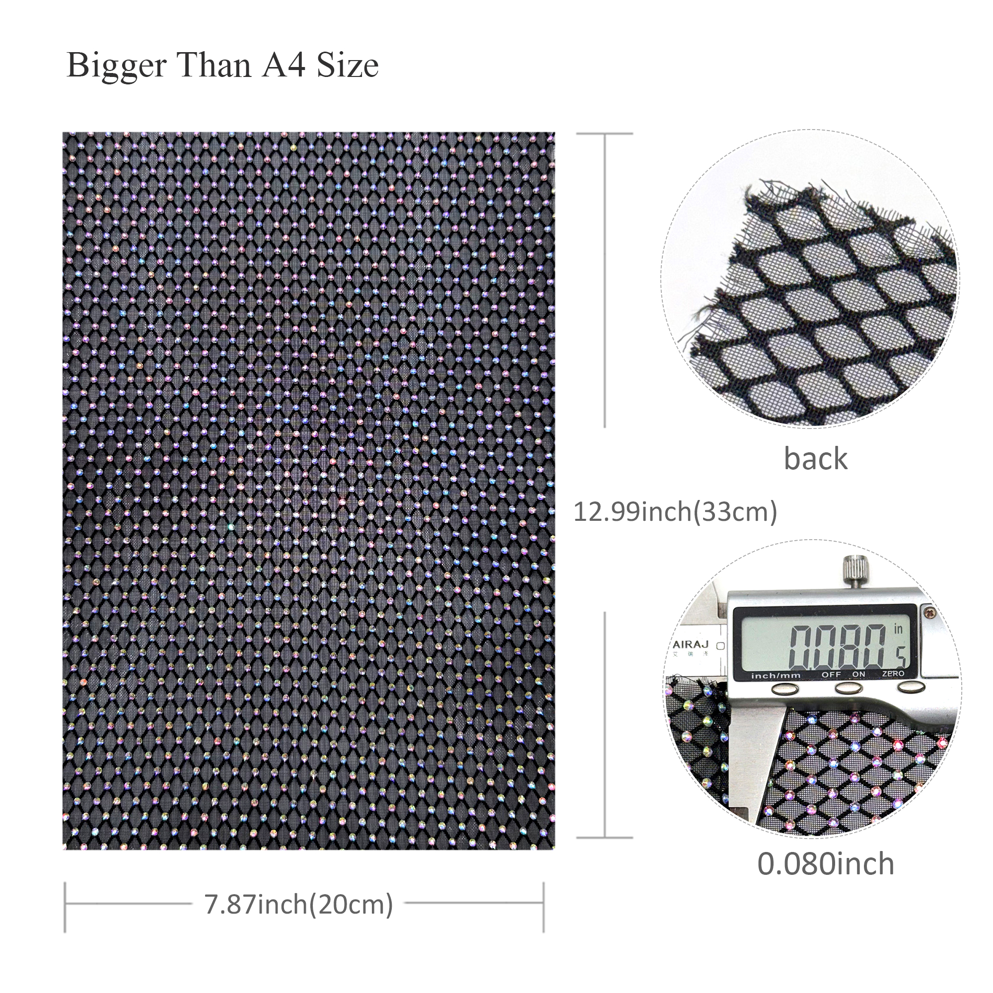 1pc 7.87x12.99inch Luxury Hotf - Hotfix Rhinestone Sheet บทวิจารณ์และราคา