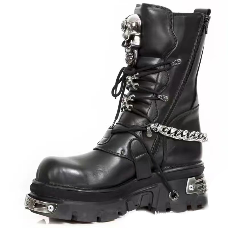 Fashion Men's Genuine Leather  - Guipure Lace Panel บทวิจารณ์และราคา