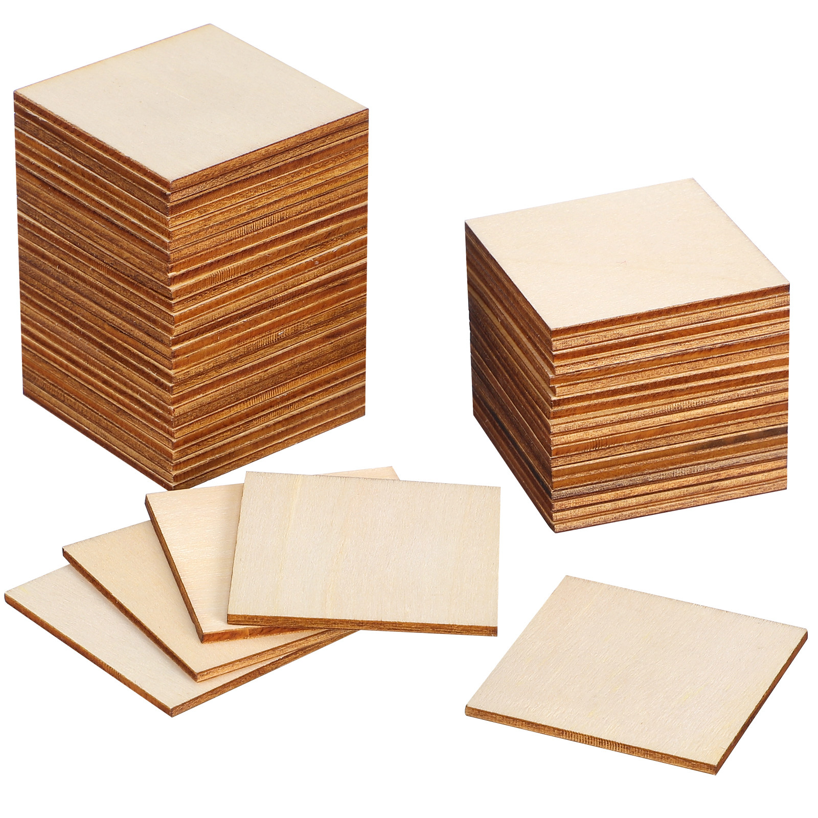 50Pcs Wooden Star Slices Squar - Christmas Craft Embellishment บทวิจารณ์และราคา