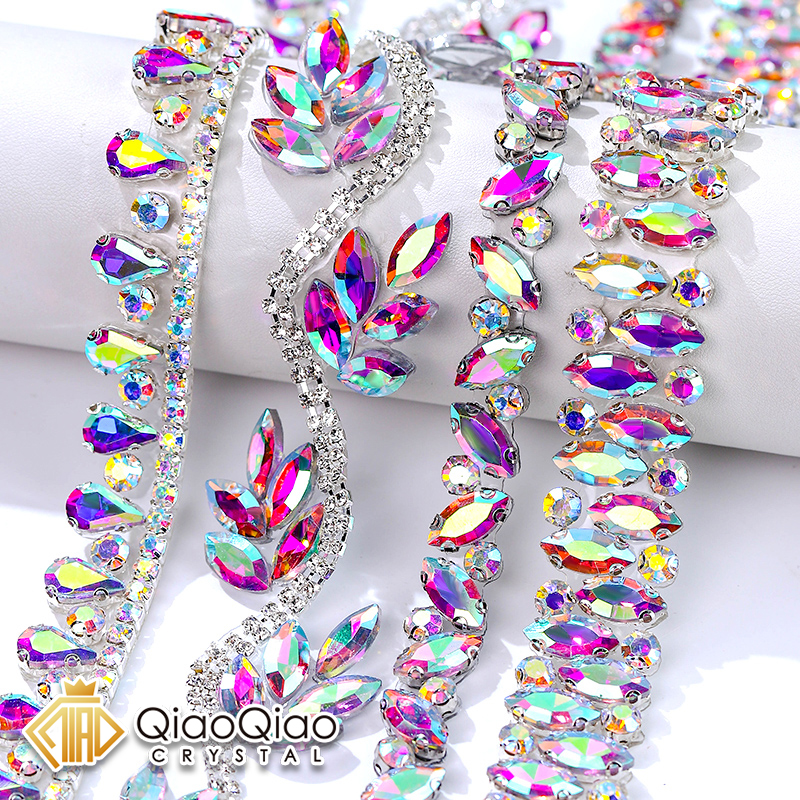 QIAO Rhinestone Trim Crystal A - Crystal Mesh Fabric บทวิจารณ์และราคา