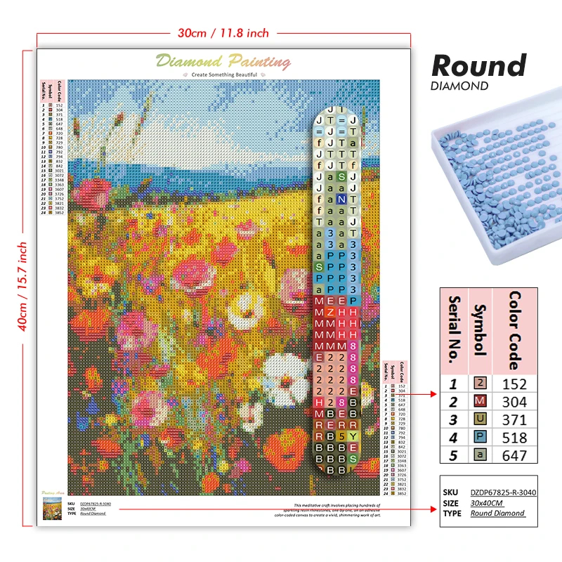1PC frameless Diamond Painting - Embroidery Embellishments บทวิจารณ์และราคา