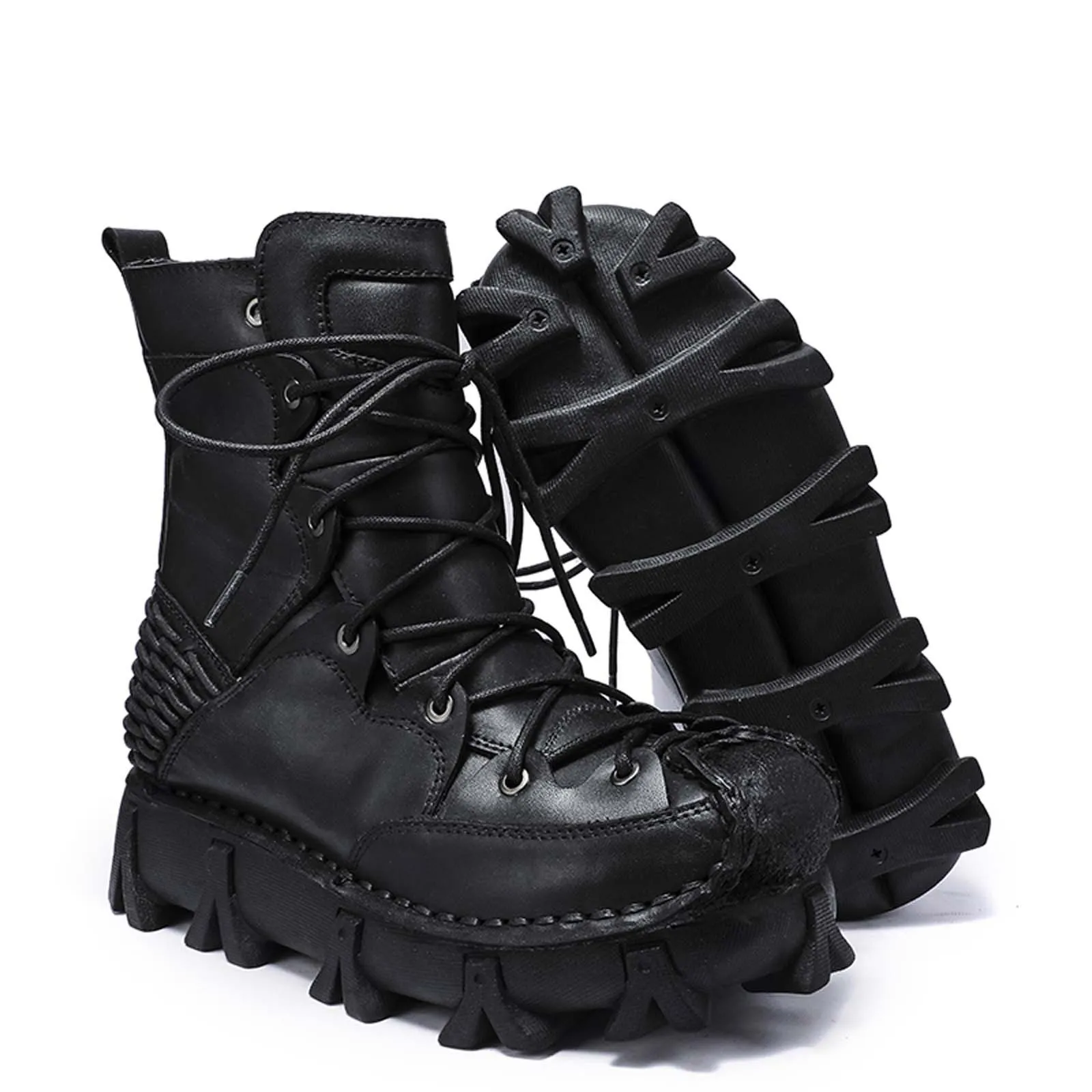 Fashion Genuine Leather Motorc - Guipure Lace Panel บทวิจารณ์และราคา