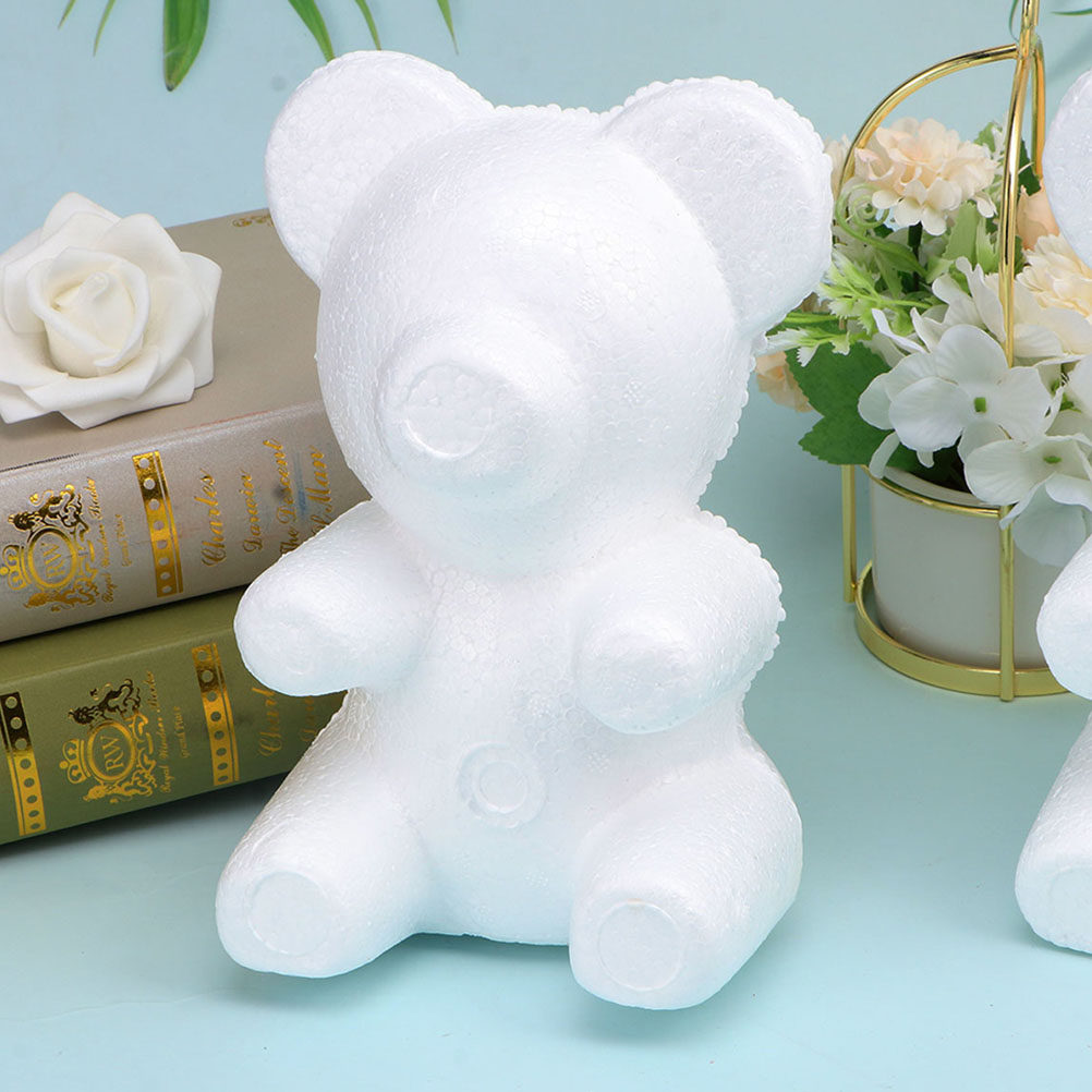 2Pcs White Foam Bear Ornament  - Embellish Craft บทวิจารณ์และราคา