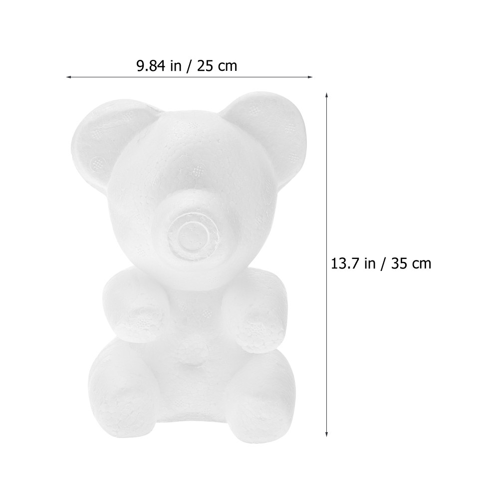 2Pcs White Foam Bear Ornament  - Embellish Craft บทวิจารณ์และราคา