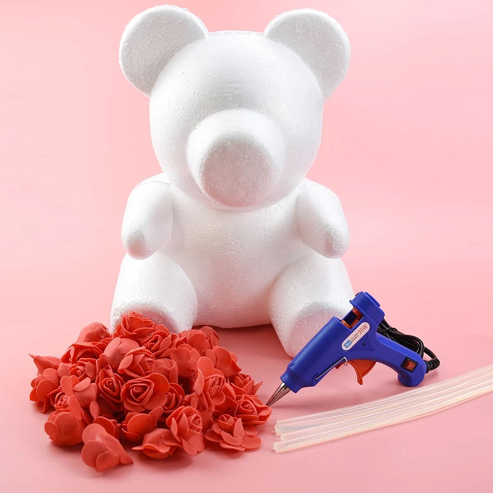 2Pcs White Foam Bear Ornament  - Embellish Craft บทวิจารณ์และราคา
