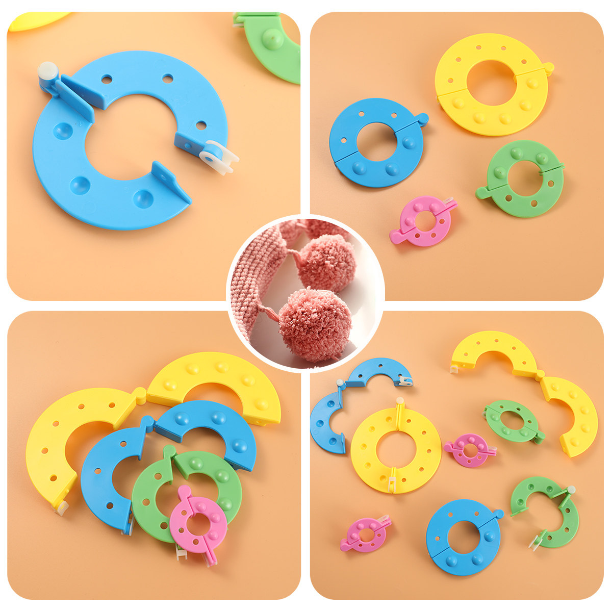 8Pcs Pompom Makers 4 Sizes Ess - Pom Pom Maker Tool บทวิจารณ์และราคา