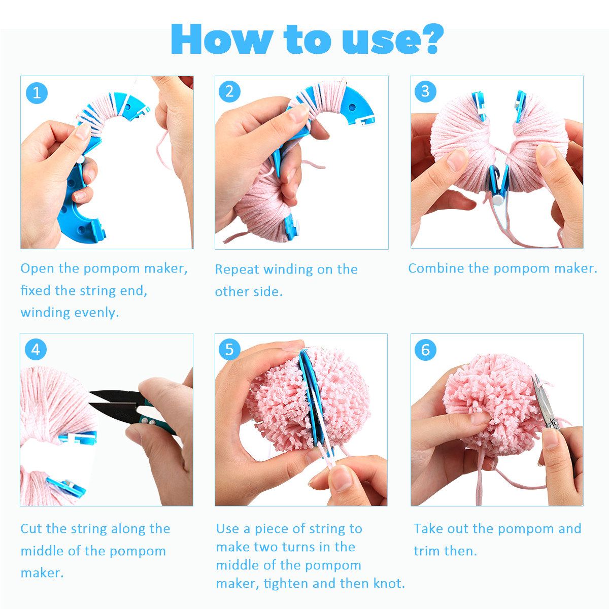 8Pcs Pompom Makers 4 Sizes Ess - Pom Pom Maker Tool บทวิจารณ์และราคา