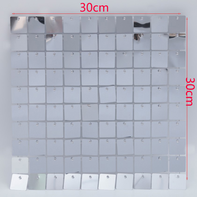 18Pcs Silver Shimmer Wall Pane - Sequin Fabric Panel บทวิจารณ์และราคา