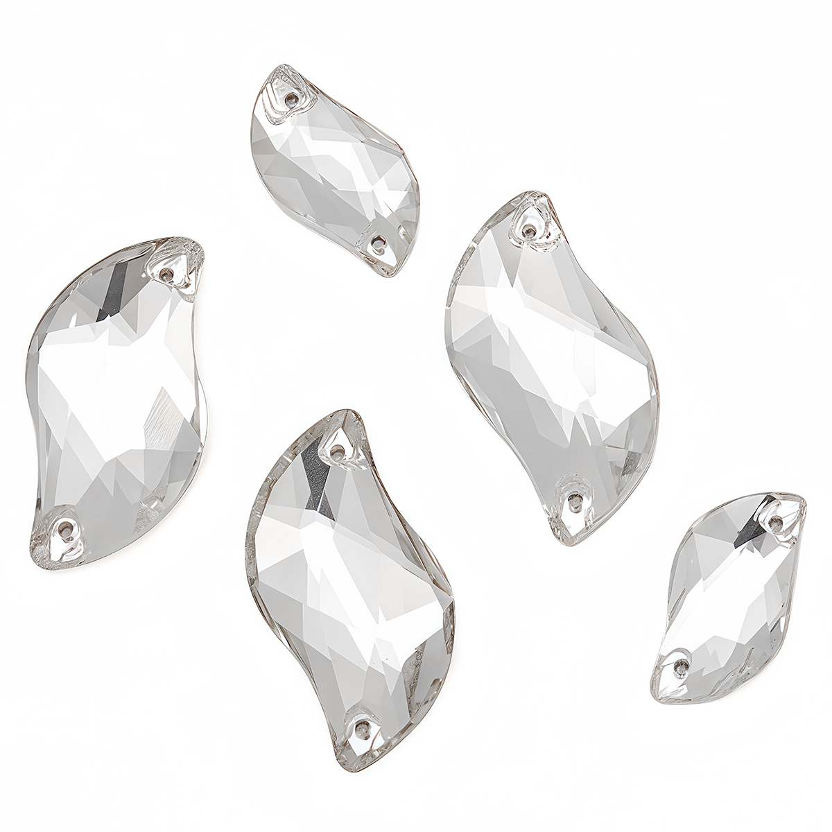 S Shape Sew On Rhinestone Crys - Sew On Rhinestone บทวิจารณ์และราคา