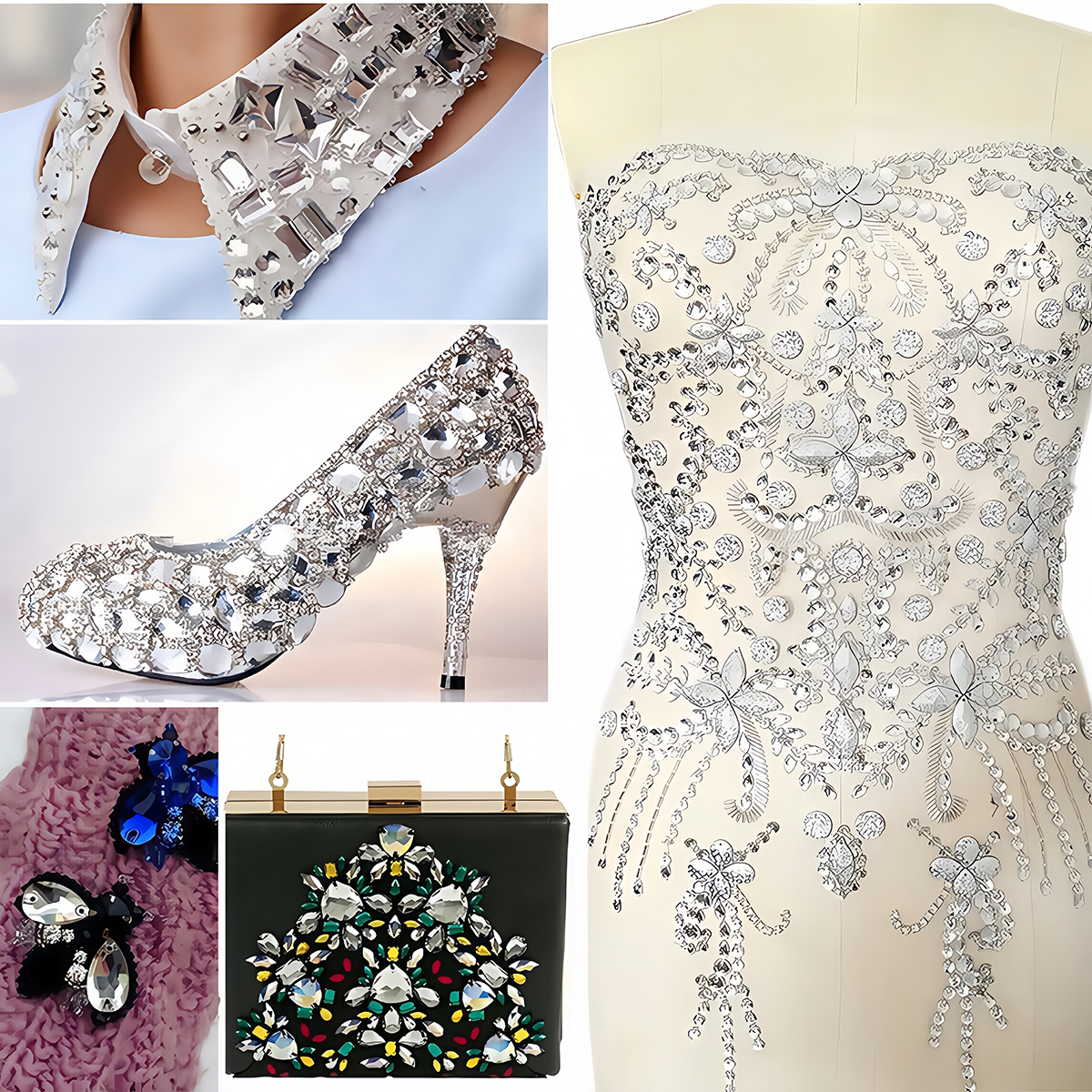 S Shape Sew On Rhinestone Crys - Sew On Rhinestone บทวิจารณ์และราคา