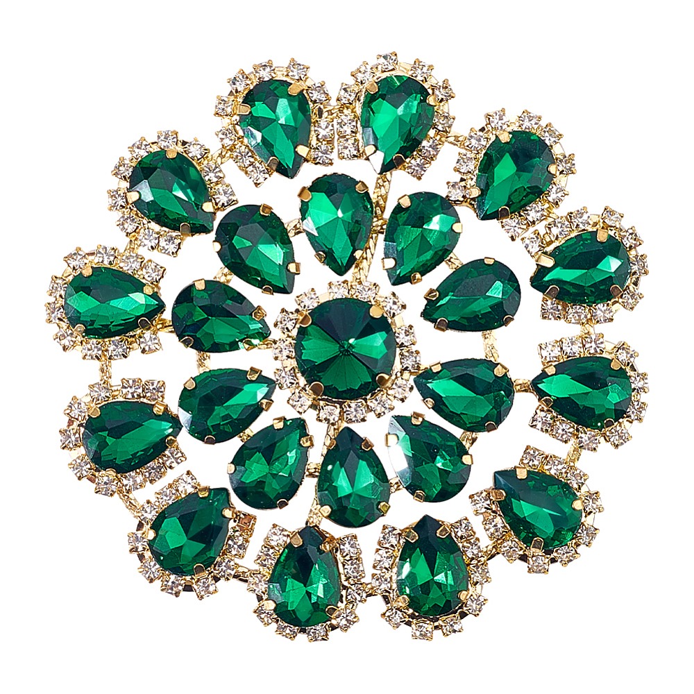 Brass Rhinestone Applique Roun - Sew On Rhinestone บทวิจารณ์และราคา