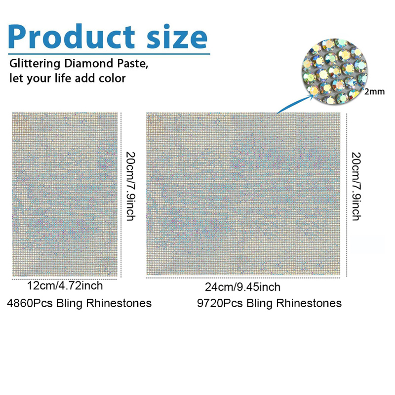 9720/4860Pcs Bling Rhinestone  - Hotfix Rhinestone Sheet บทวิจารณ์และราคา