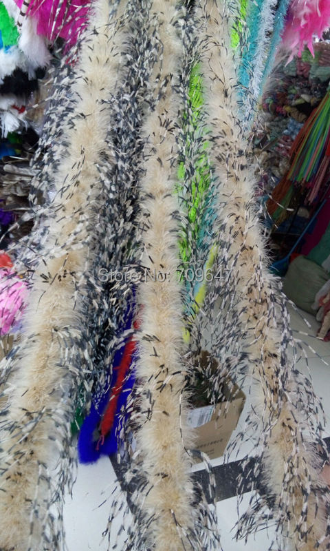 2Yards/lot Luxury Khaki&BLACK& - Feather Trim Marabou บทวิจารณ์และราคา