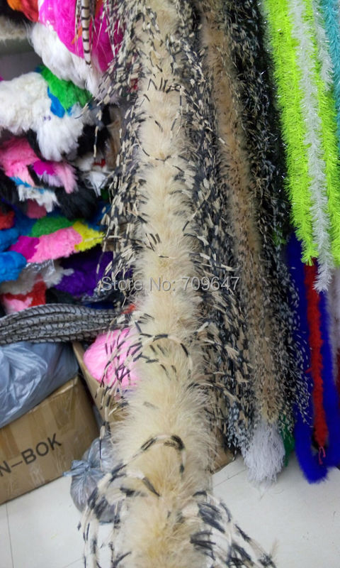 2Yards/lot Luxury Khaki&BLACK& - Feather Trim Marabou บทวิจารณ์และราคา