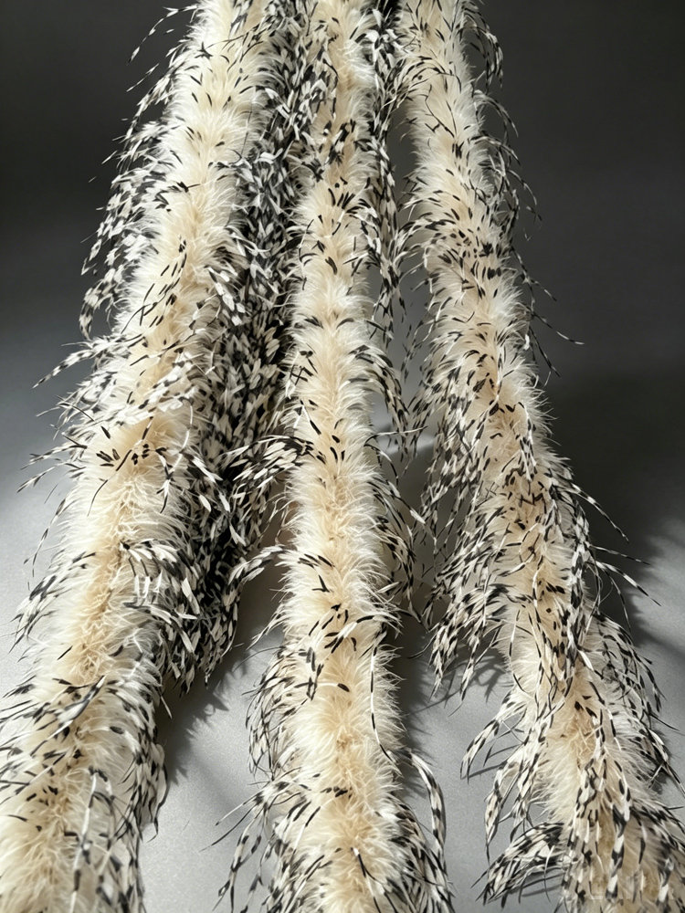 2Yards/lot Luxury Khaki&BLACK& - Feather Trim Marabou บทวิจารณ์และราคา