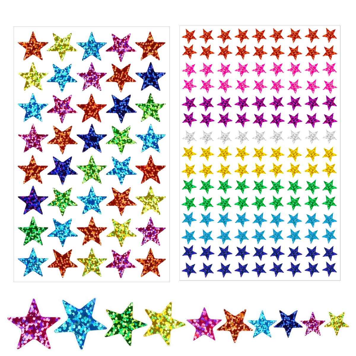 25 sheets Star Stickers 2040pc - Glitter Vinyl Roll บทวิจารณ์และราคา