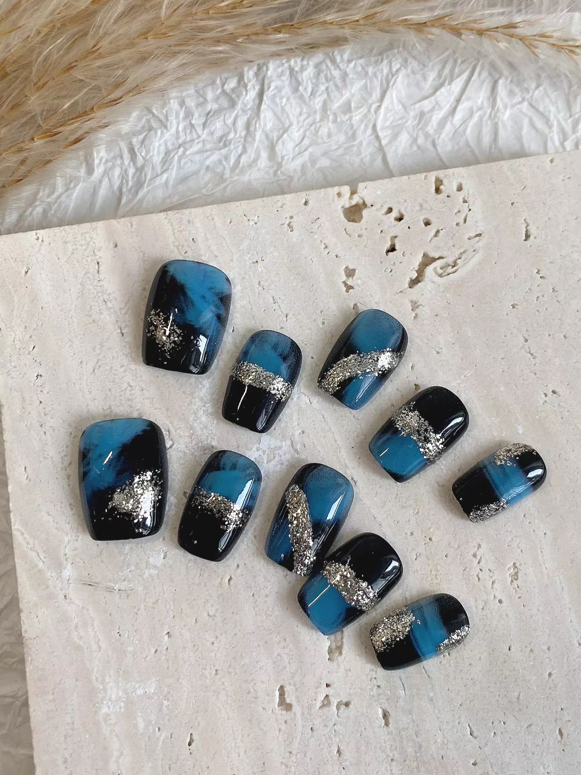 10-Pack Blue-Black Shimmer Gra - Glitter Vinyl Roll บทวิจารณ์และราคา