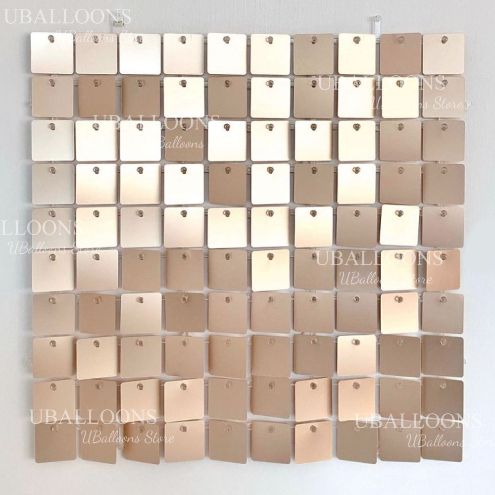 Matte Beige Gold Shimmer Sequi - Sequin Fabric Panel บทวิจารณ์และราคา