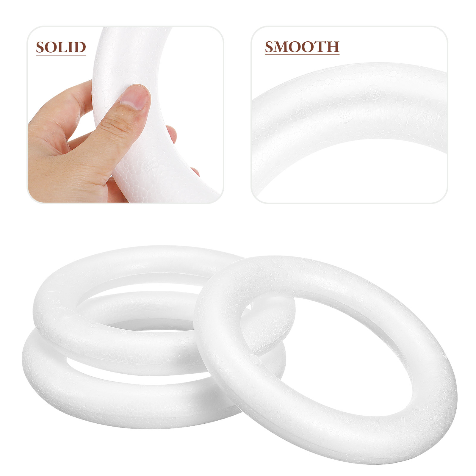 3Pcs White Foam Wreath Circle  - Embellish Craft บทวิจารณ์และราคา