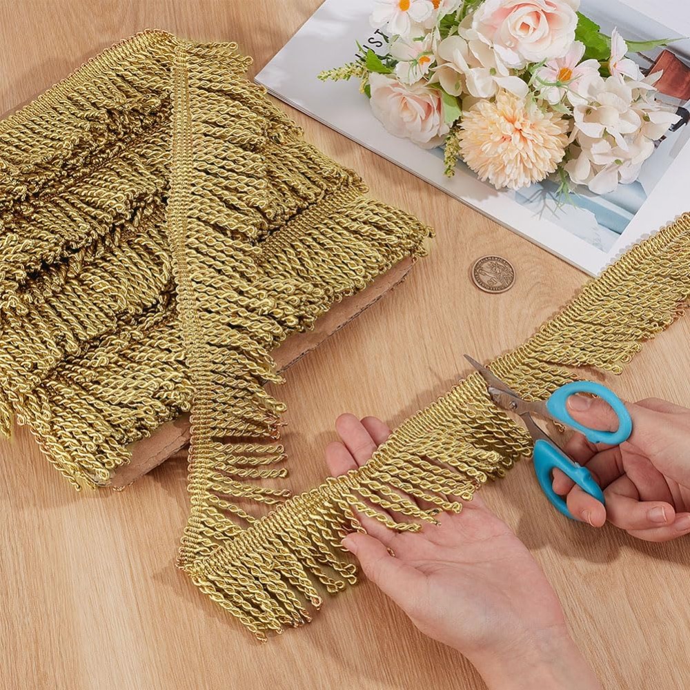 12 Yardsx2.2Inch Fringe Trim C - Tassel Fringe Trim บทวิจารณ์และราคา