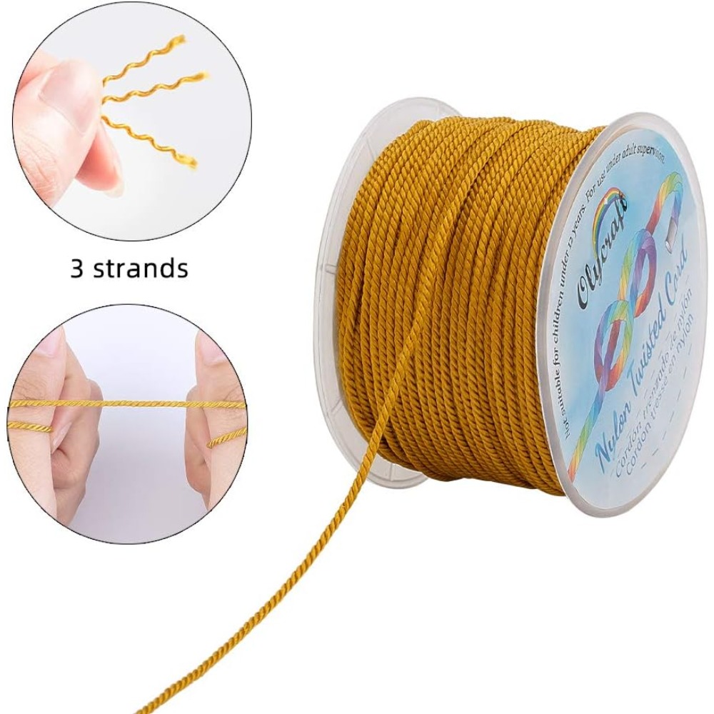 55 Yards 1mm Twisted Satin Nyl - Cord Trim Twisted บทวิจารณ์และราคา