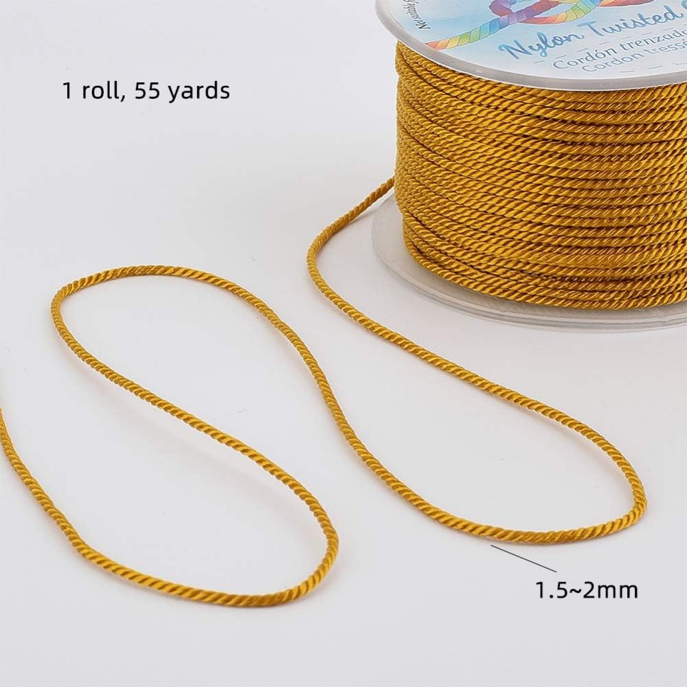 55 Yards 1mm Twisted Satin Nyl - Cord Trim Twisted บทวิจารณ์และราคา