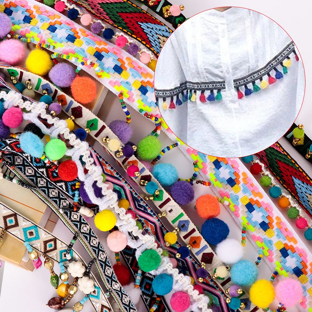 1yard Bohemia Tassel Lace Trim - Tassel Fringe Trim บทวิจารณ์และราคา
