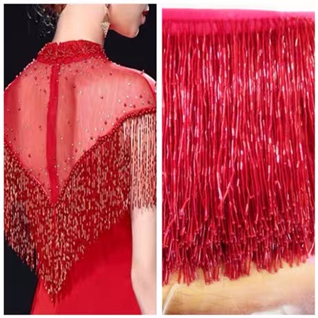 Silver Bead Fringe Trim For Ha - Beaded Trim Fringe บทวิจารณ์และราคา