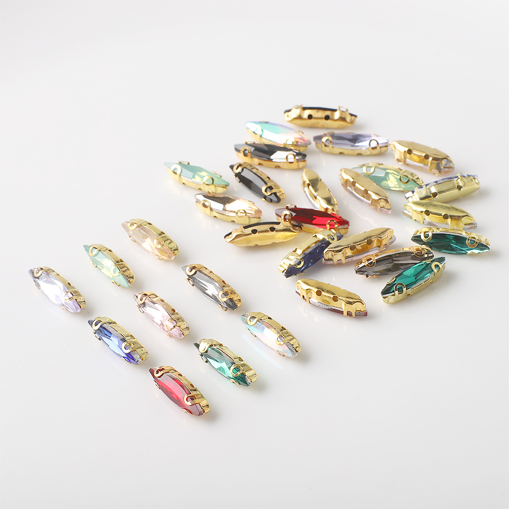 20Pcs 4x15mm Horse eye Crystal - Sew On Rhinestone บทวิจารณ์และราคา