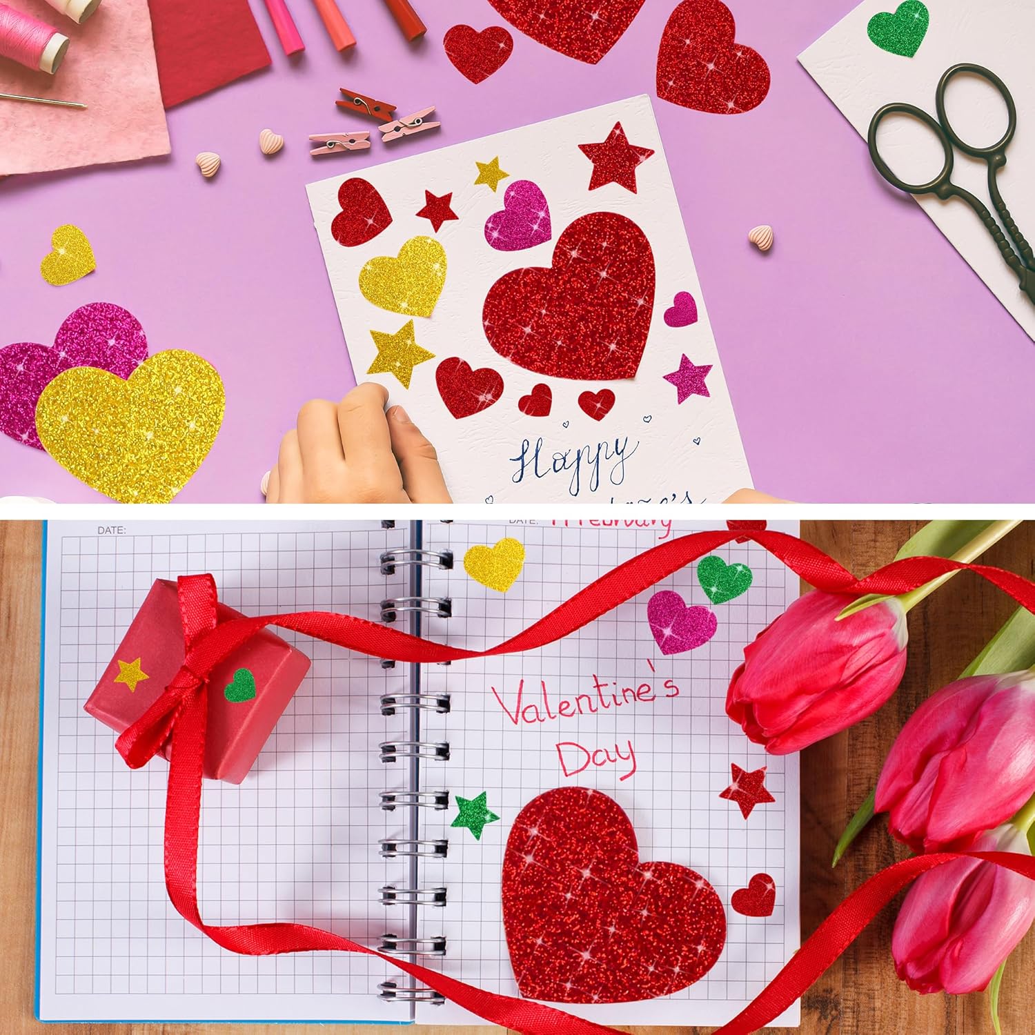 625Pcs Glitter Heart Foam Stic - Glitter Vinyl Roll บทวิจารณ์และราคา