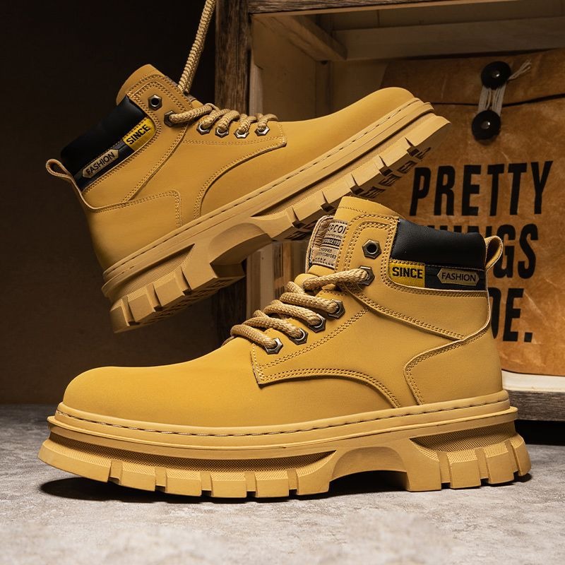 Vintage Men Platform Ankle Boo - Guipure Lace Panel บทวิจารณ์และราคา