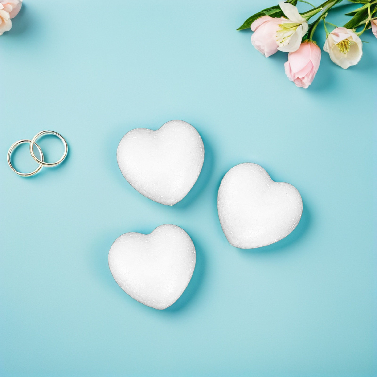 20Pcs Smooth Foam Heart Balls  - Christmas Craft Embellishment บทวิจารณ์และราคา