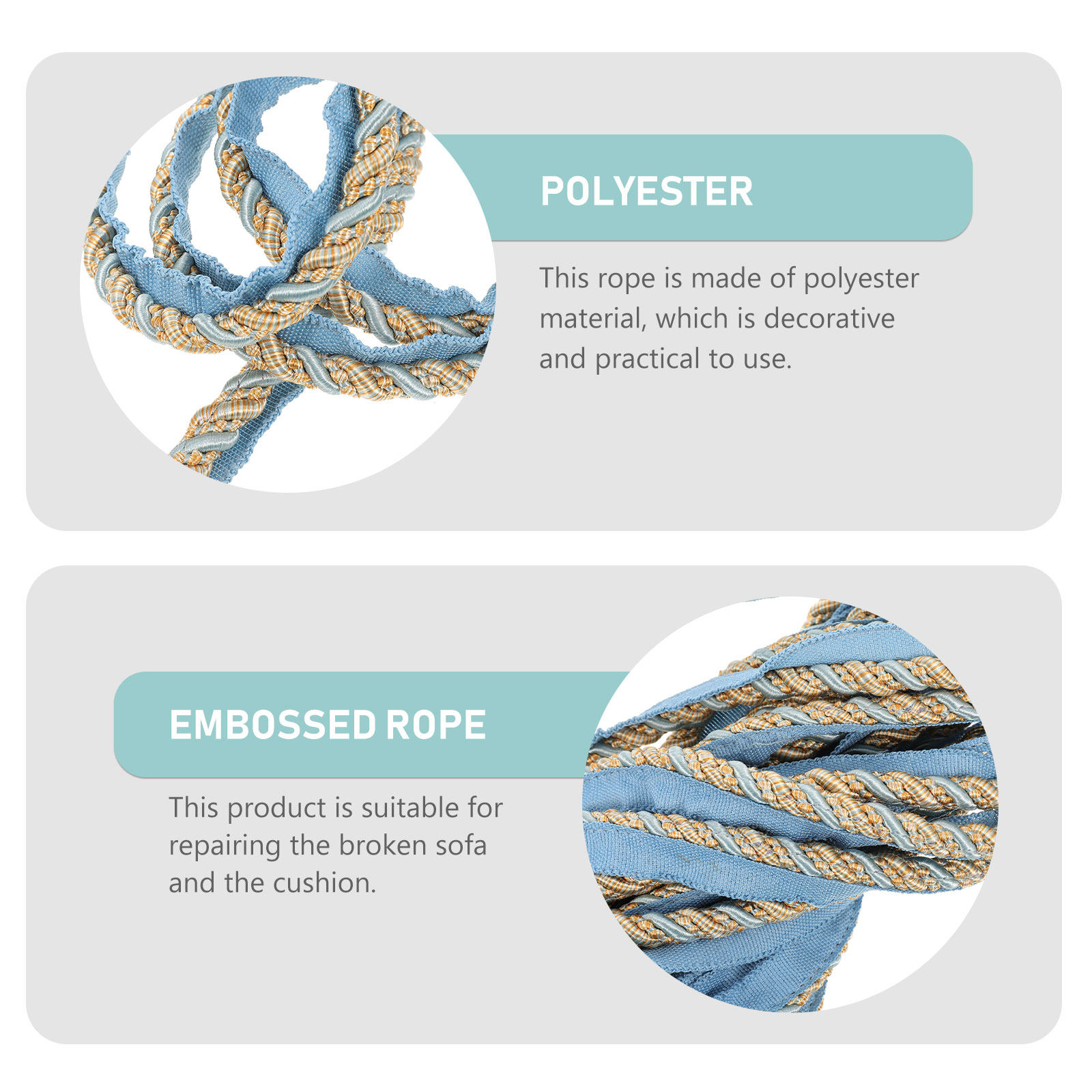 Decorative Sofa Cushion Rope P - Cord Trim Twisted บทวิจารณ์และราคา