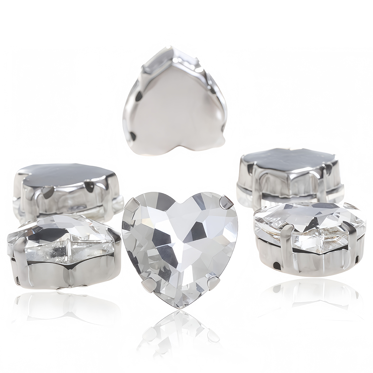 Heart Shape Glass Rhinestones  - Sew On Rhinestone บทวิจารณ์และราคา