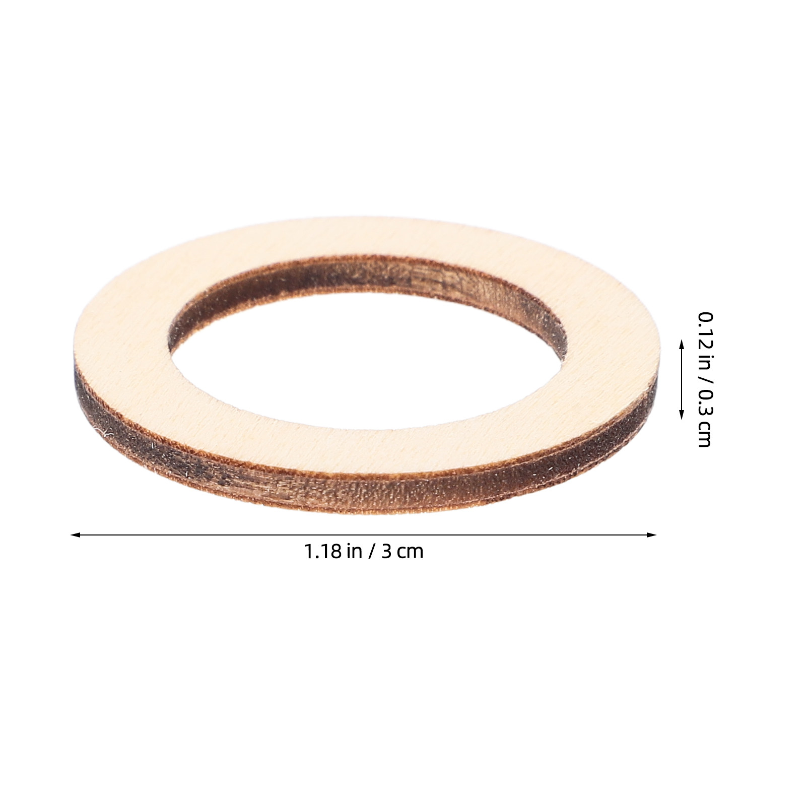 100Pcs Round Wooden Embellishm - Christmas Craft Embellishment บทวิจารณ์และราคา